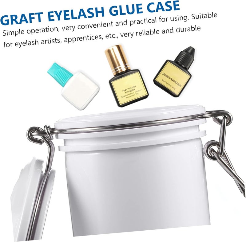 3PCS Eyelash Glue Storage Jar Sturdy Glue Container for Eyelash Extensions for DIY Enthusiasts - Image 3