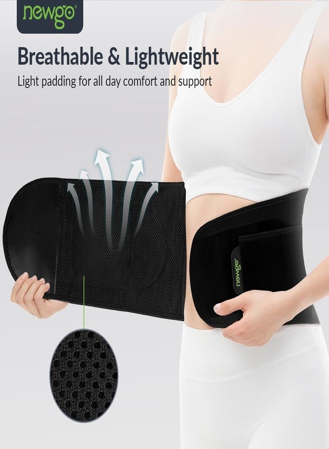 NEWGO Waist Support with ice Pack, Lower Back Support Belt, Lumbar Back Brace for Lower Back Pain Relief, Sciatica Scoliosis, Back Brace with Ice Pack for Hot Cold Therapy -Waist 26-41 Inch - Image 5