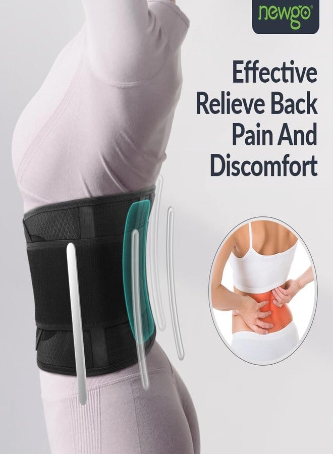 NEWGO Waist Support with ice Pack, Lower Back Support Belt, Lumbar Back Brace for Lower Back Pain Relief, Sciatica Scoliosis, Back Brace with Ice Pack for Hot Cold Therapy -Waist 26-41 Inch - Image 3
