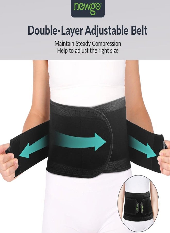 NEWGO Waist Support with ice Pack, Lower Back Support Belt, Lumbar Back Brace for Lower Back Pain Relief, Sciatica Scoliosis, Back Brace with Ice Pack for Hot Cold Therapy -Waist 26-41 Inch - Image 2