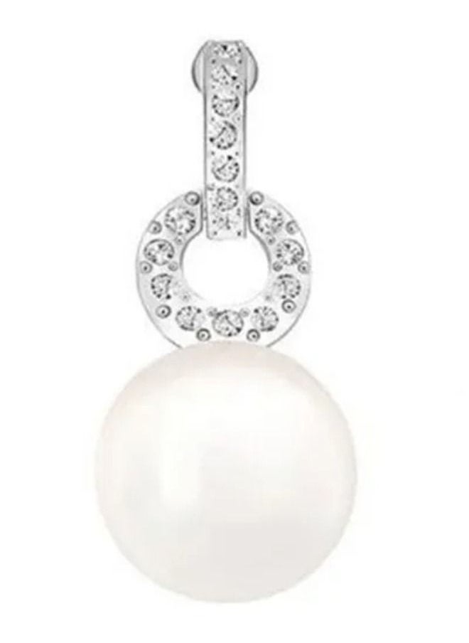 Chomel - Duplex Crystal And Pearl Pendant Earrings - Image 1