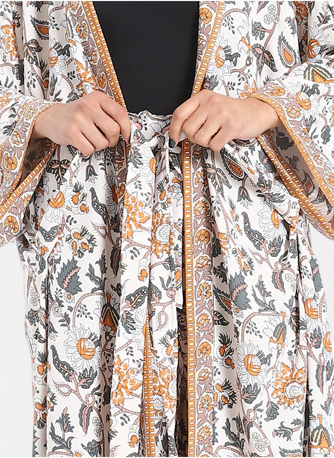 Red Circle Women's Kimono Floral Pants Suit  - Image 4