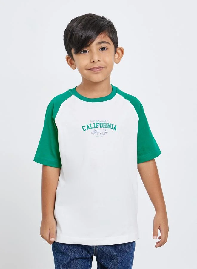 Styli Styli Boys Color Block Raglan Sleeve T-Shirt