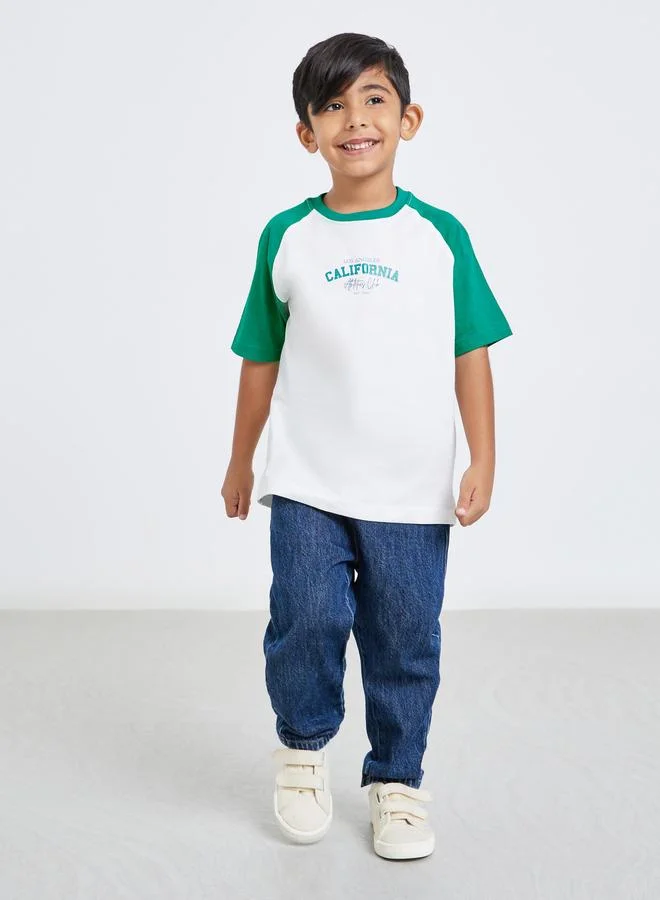 Styli Styli Boys Color Block Raglan Sleeve T-Shirt