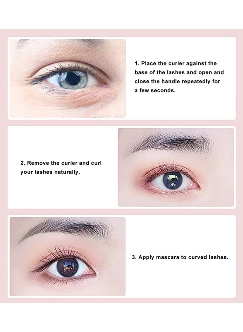 SYOSI Professional Heated Eyelash Curler with Silicone Refill Pad Curling Tool, Push Clip Design, Time Off Function, Easy to Operate, Long Lasting Effect, Rechargeable Portable Eye Lash Curlers - Image 4