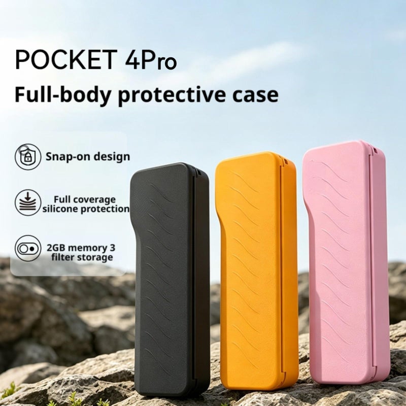حقيبة حماية متوافقة مع DJI OSMO Pocket 4 Pro، صندوق تخزين صلب من ABS مضاد للصدمات، حقيبة حمل ببطانة سيليكون مع حامل مرشح، إكسسوار تصوير السفر - Image 2