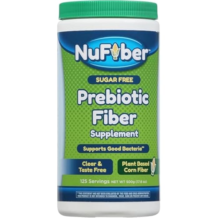 Fiber Supplement, Daily Prebiotic Fiber, 125 Servings, Clear, Grit & Taste Free, No Gluten & Sugar, Plant Based Corn Powder to Support Digestive & Gut Health - Image 1