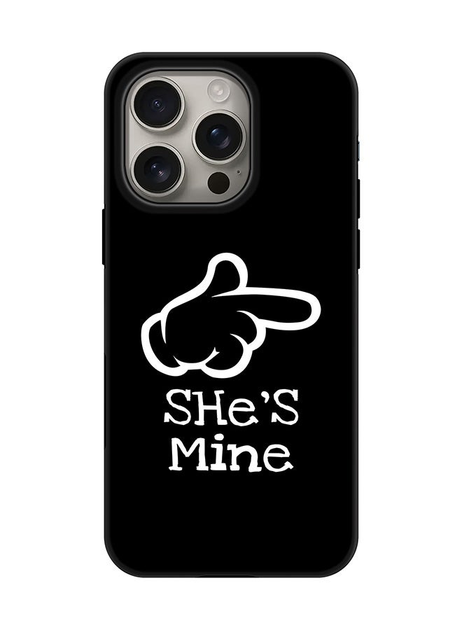 Stylizedd Tough Pro Magnetic Case for iPhone 16 Pro, Dual Layer hybrid PC + TPU Mobile Cover Matte - She's mine - Image 1