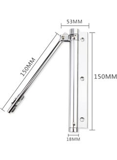 JEMICA JEMICA 2Pcs Spring Door Closer Stainless Steel Adjustable Automatic Door Closer for ResidentialCommercial use Stainless Steel Surface Mounted Door Closer  - Image 2