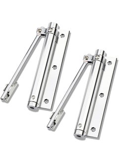 JEMICA JEMICA 2Pcs Spring Door Closer Stainless Steel Adjustable Automatic Door Closer for ResidentialCommercial use Stainless Steel Surface Mounted Door Closer  - Image 1