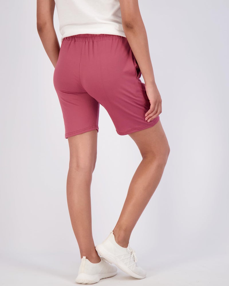 REALESSENTIALS Real Essentials 4 Pack: Women's 7" Bermuda Long Casual Yoga Super-Soft Loose Comfy Shorts with Pockets (Available in Plus) - Set 2, L - Image 5