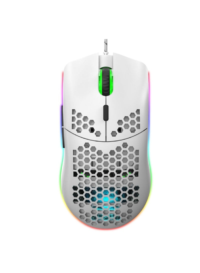 HXSJ J900 Usb Wired Gaming Mouse White - Image 1
