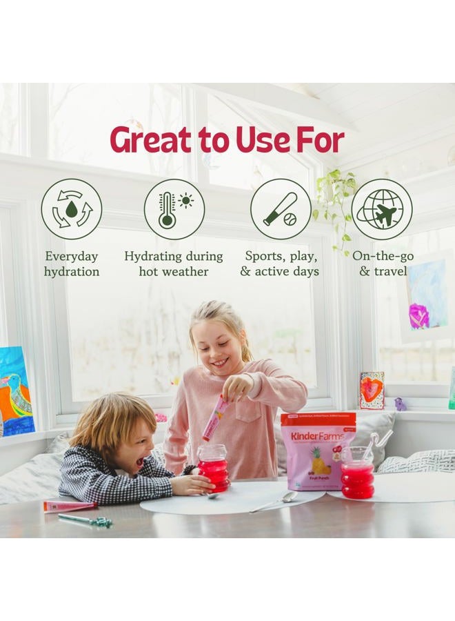 Kinderlyte Electrolyte Powder Drink Mix, Hydration Packets, No Artificial Sweeteners or Flavors, No Synthetic Dyes, Vegan, Non-GMO, Gluten Free, for Kids and Adults, Fruit Punch (16 Count) - Image 5