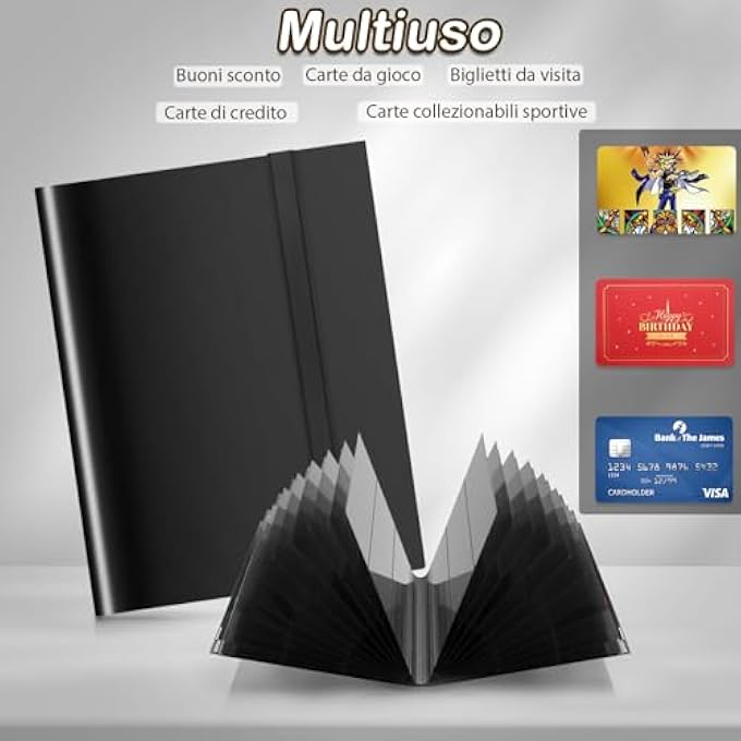 TRADING CARD ALBUM, 468 SIDE POCKETS, LARGE POKEMON CARDS, SCRAPBOOK, PORTABLE, WATERPROOF, PU COLLECTOR'S BOOK FOR MTG/TCG/FOOTBALL BASEBALL CARDS/TRADING CARD BINDER, CARD TRADING ALBUMS (BLACK) - Image 2