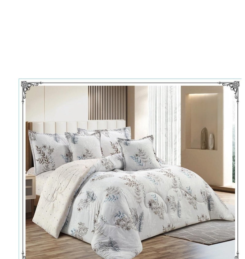 A single summer bedspread with a floral pattern featuring classic designs in a modern style.