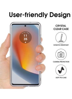 Techie Motorola Edge 50 Fusion TPU Soft Corner Ultra Slim Clear Case Shockproof Anti Fingerprint Transparent Protective Back Cover  - Image 2