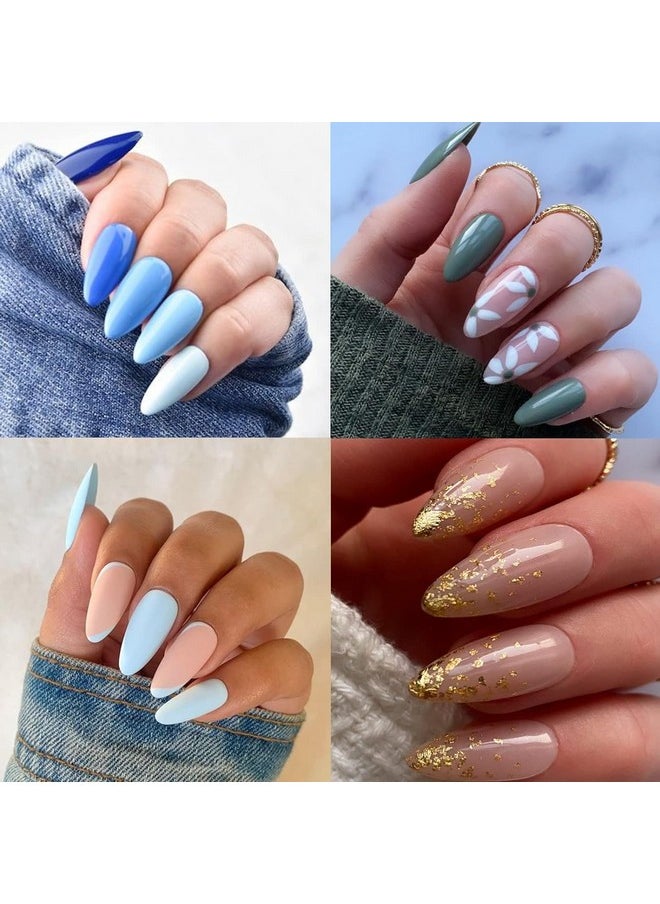 UNA GELLA - UNA GELLA Almond Gel x Nail Tips, 504PCS Pre Etched Clear Fake Nails Tips Medium Almond Shape - 12 Sizes Full Cover Soft Acrylic Press On Nail Extensions No C Curve Gift for Diy at Home - Image 1