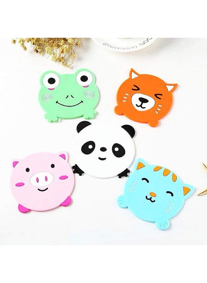 HARI - 5PCS Silicone Coaster Colorful Animal Coaster Cup Mat for Drinks Durable Non-Slip Hot Pads Protection Furniture Damage for Home and Kitchen Use. - Image 3