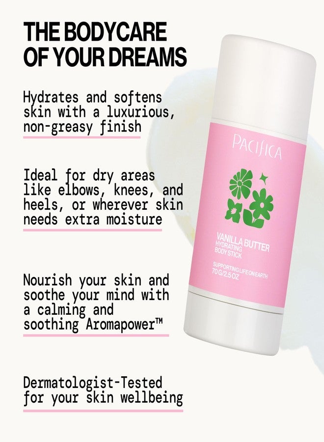 Pacifica Vanilla Butter Moisturizing Balm Stick - Solid Body Lotion for Instant Dry Skin Relief Moisture Balm, Shea Butter & Vanilla Formula Vegan & Cruelty-Free Clean Skincare 2.5 oz - Image 4