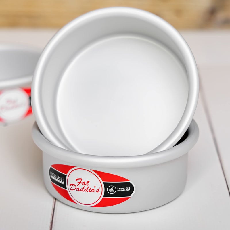 Fat Daddio's Anodized Aluminum Round Cake Pans, 6 Piece Set, 3 x 2 Inch - Image 4