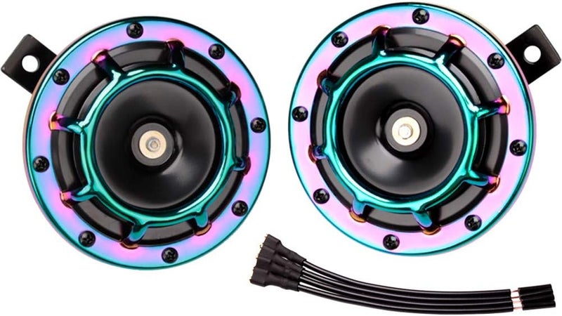 FARBIN 12V Loud Car Horns High Tone/Low Tone Train Horn for Truck Car Motorcycle (colour) - Image 1