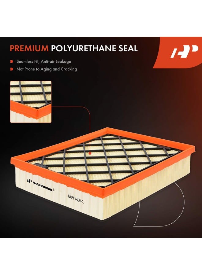 A-Premium Engine Air Filter Compatible with Ford Edge, Fusion, GT & Lincoln Continental, MKX, MKZ, Nautilus, 2013-2023, Flexible Panel - Image 5