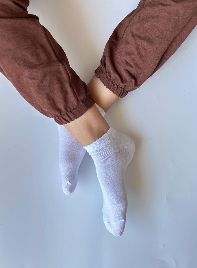 men and women white socks cotton absorb sweat size (36-40) (6 pairs) - Image 3