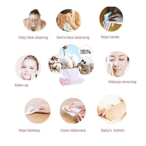 careboree Extra Thick Cotton Tissue Careboree Face Drying Towel for Men Women Kids Disposable Dry Wipes Unscented Makeup Removing (3 pack) - Image 4