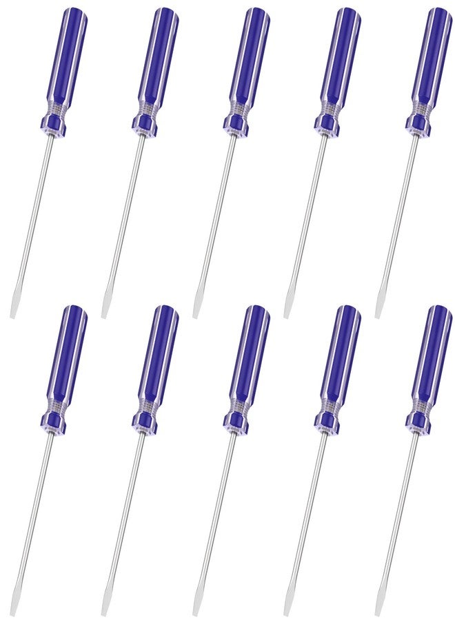 Lothee 10 Pack Mini Slotted Screwdriver 3.0mm Flat Head 5.12" (130 mm) Length Precision Flat Head Screw Driver with Non-slip Handle for Small Appliances Repair - Image 1