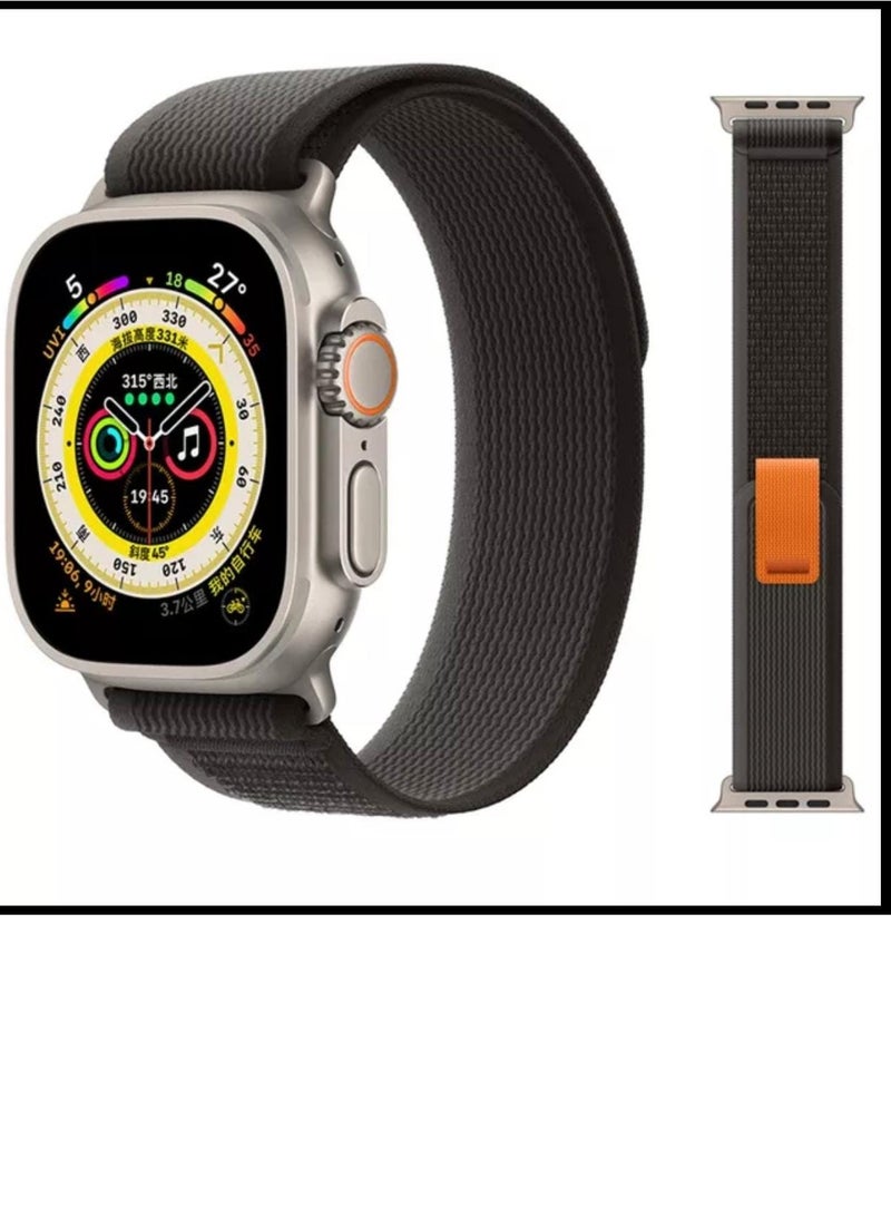 سوار ابل الجديد شكل رائع جذاب عصري لون اسود مع رمادي  مقاس 42 - Image 1