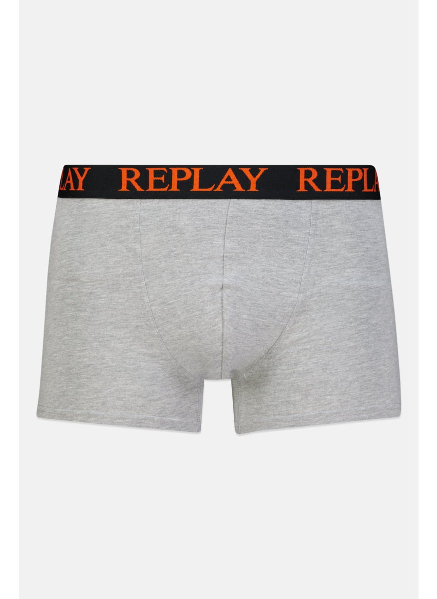 Replay - Men 2 Pack Brand Logo Trunk, Grey - Image 1