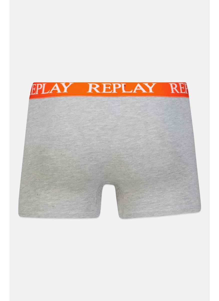 Replay - Men 2 Pack Brand Logo Trunk, Grey - Image 1