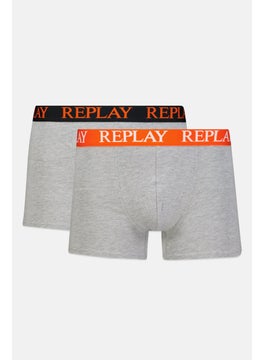 Men 2 Pack Brand Logo Trunk, Grey