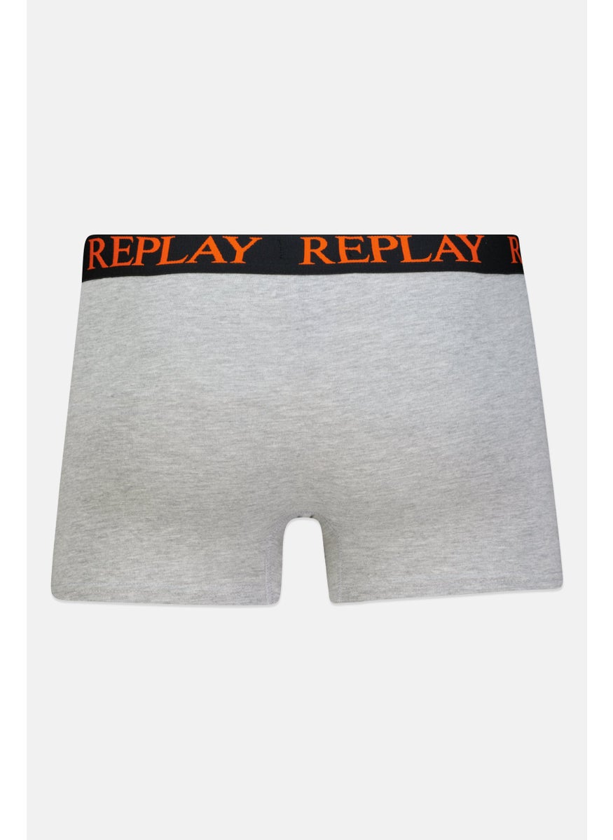 Replay - Men 2 Pack Brand Logo Trunk, Grey - Image 1