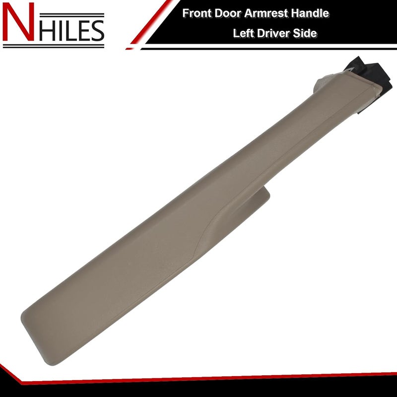 NHILES Front Door Armrest Driver Side Handle Replacement for 1999-06 Chevy Suburban/Tahoe, GMC Yukon/Avalanche Escalade - Beige - Image 5