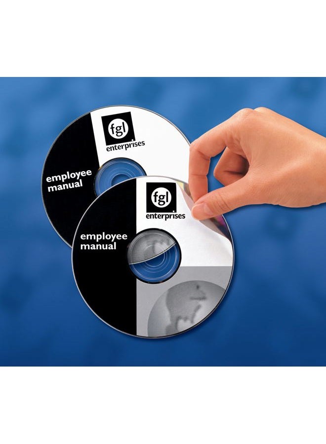 AVERY ملصقات أقراص مضغوطة قابلة للطباعة من أفيري، بيضاء غير لامعة، لاصق قابل للإزالة، لطابعات الليزر والحبر، 50 ملصق قرص مضغوط فارغ و100 ملصق عمود، رائعة لملصقات الأقراص المضغوطة، ملصقات أقراص DVD، ملصقات أقراص الكمبيوتر، والمزيد (5931) - Image 2