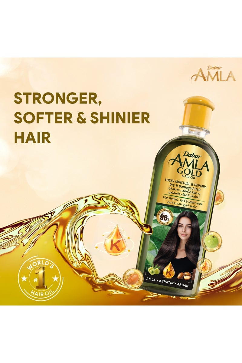 دابر أملا جولد عبوة زيت للشعر 2 2 × 200 مل - Image 2