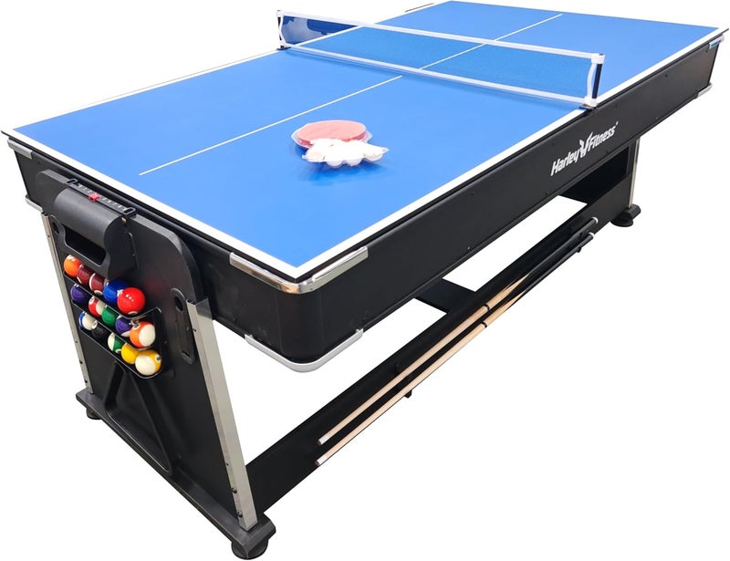 Harley Fitness 4-in-1 Multi Game Table – Pool, Table Tennis, Air Hockey & Dining Table Combo - Image 3