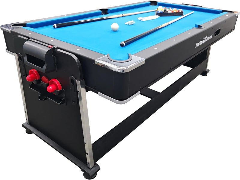 Harley Fitness 4-in-1 Multi Game Table – Pool, Table Tennis, Air Hockey & Dining Table Combo - Image 2