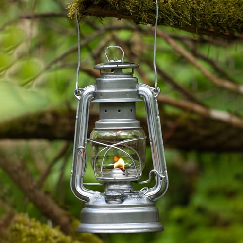 Feuerhand Outdoor Kerosene Fuel Lantern, German Made Weather Resistant Baby Special 276 Galvanized Hurricane Lamp for Camping or Patio, 10 Inches, Unpainted - Image 2