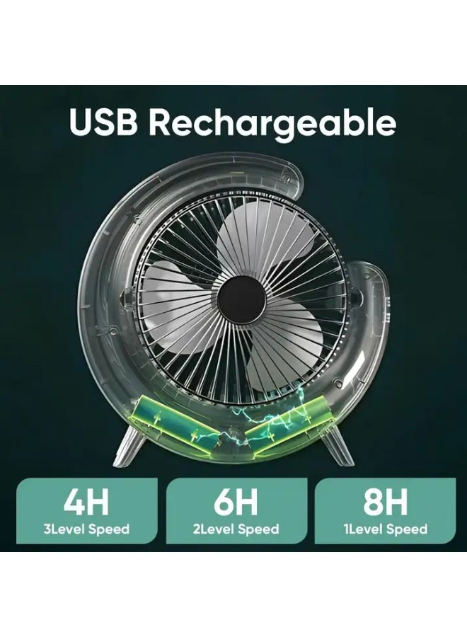 مروحة وأباجورة ذكية 2 في 1 – دوران 180 درجة مع إضاءة ليلية LED و3 سرعات تبريد، تصميم عصري محمول بقدرة عالية لتبريد وإضاءة مثالية في أي مكان - Image 4