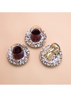 BLACKSTONE Herencia 18 Pieces Porcelain Tea Set with Side Plate 6x Teacups 6x Saucers 6x Side Plates  - Image 3