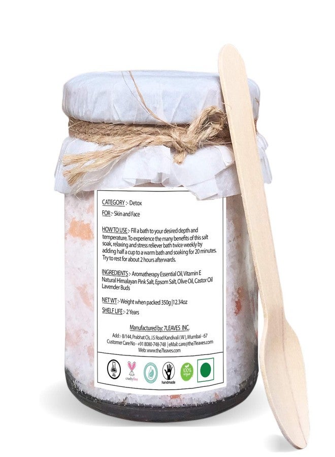 7LEAVES INC. Lavender Bath Salt for Relaxation & Stress Relief | Natural Aromatherapy Spa Soak | Skin Softening & Calm Sleep(LAVENDER FRENCH) - Image 2