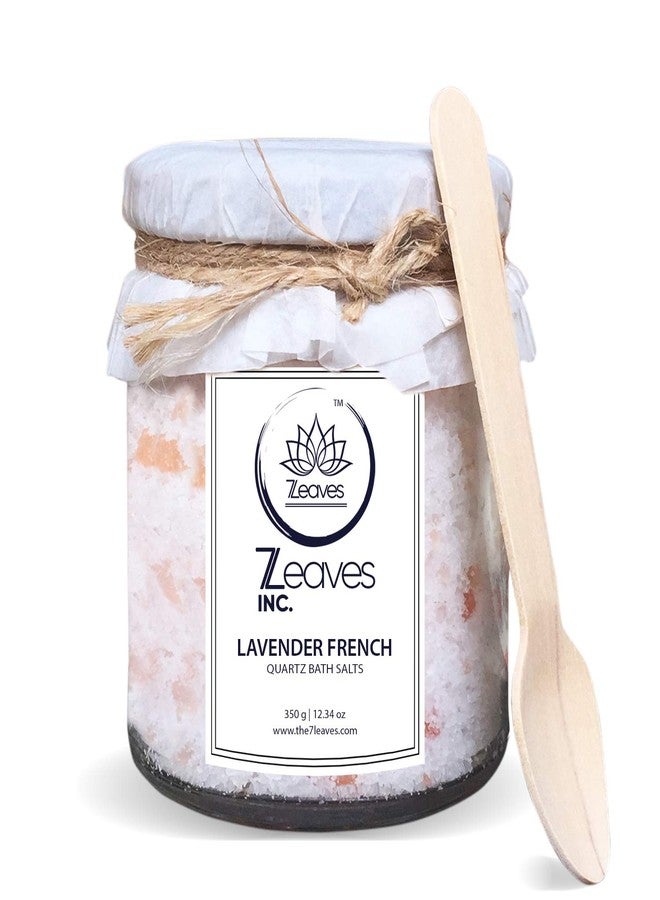 7LEAVES INC. Lavender Bath Salt for Relaxation & Stress Relief | Natural Aromatherapy Spa Soak | Skin Softening & Calm Sleep(LAVENDER FRENCH) - Image 1