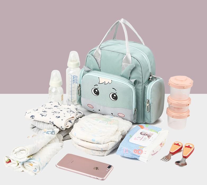Winnies Diaper Tote Cum Backpack Maternity Bag for Moms | Stylish Lightweight Mother Bags with Zipper Closure & Adjustable Shoulder Strap | Baby Travel Organiser (Sky Blue) - Image 2