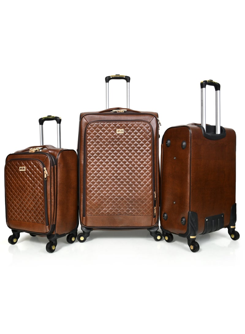 Morano leather Travel Bags set of 3 Pieces Size 28/24/20 inches - Image 1