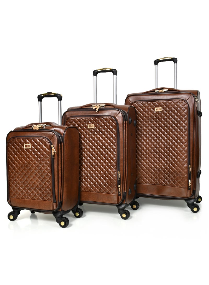 Morano leather Travel Bags set of 3 Pieces Size 28/24/20 inches - Image 2