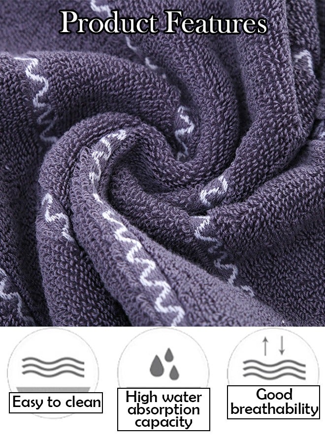 Large Pure Cotton Bath Towel, Textured Striped Pattern 100% Cotton Soft Highly Absorbent Hand Towel for Bathroom Bath Towel Luxury Hotel & Spa Bathroom Hand Towels Washcloth Decoration Bath Sheets (Brown)  - Image 5