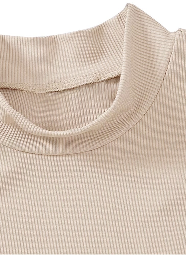 Nileton - Ribbed knit Crop Top - Sleevles Tank Top Mock Neck - For Women - Image 1