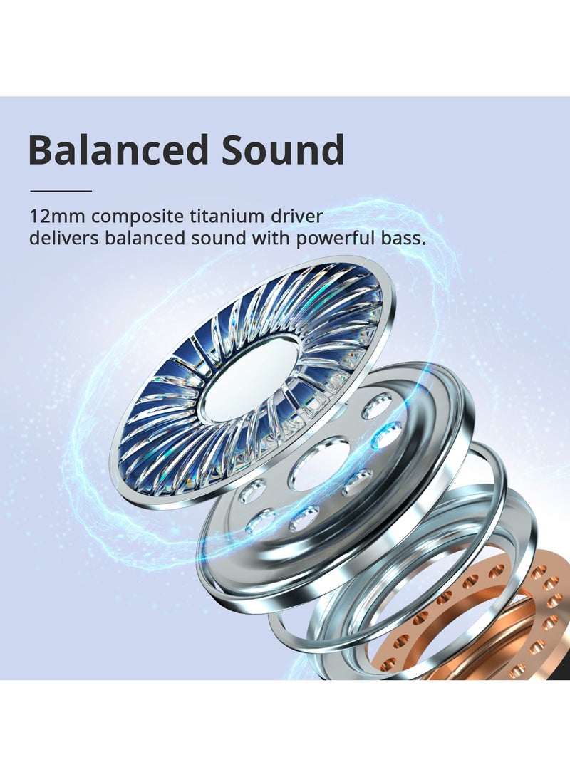 ترونسمارت سماعات أذن لاسلكية Tronsmart Sounfii R4 ENC بتقنية بلوتوث 5.3، صوت ستيريو عالي الدقة مع مشغلين مزدوجين، سماعات أذن عميقة الجهير، سماعات أذن صغيرة الحجم، وقت تشغيل 27 ساعة للموسيقى والمكالمات والرياضة والتلفزيون (أسود) - Image 2